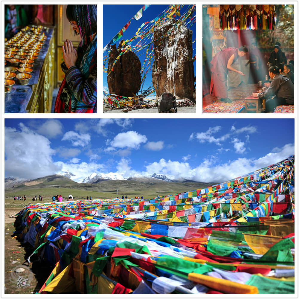 Tibetisch Buddhistische Glücks Armbänder mit Buddha-Kopf u. Glückssymbolen - Style4-Nature