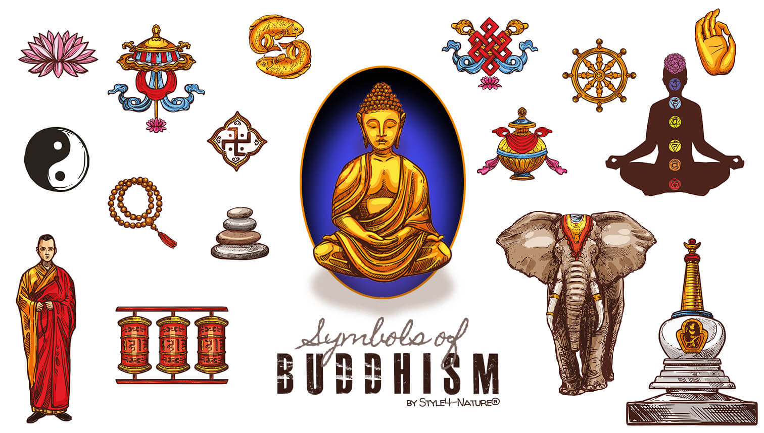17 Tibetische Buddistische Glücks-Symbole und Ihre Bedeutung! Überblick