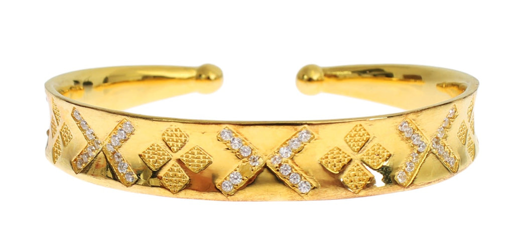 Nialaya Elegantes vergoldetes Silber CZ-Armband