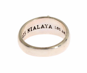 Nialaya Eleganter Statement-Ring aus Sterlingsilber für Männer