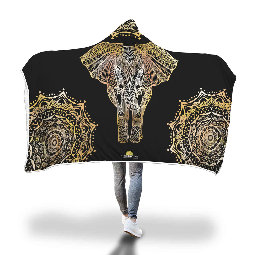 Kapuzendecke - Mandala Elefant Design - Style4-Nature