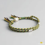 Tibetisch Buddhistische Glücks Armbänder mit Buddha-Kopf u. Glückssymbolen - Style4-Nature