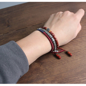 Tibetisches Armband Mantra - OM MANI PADME HUM - Style4-Nature